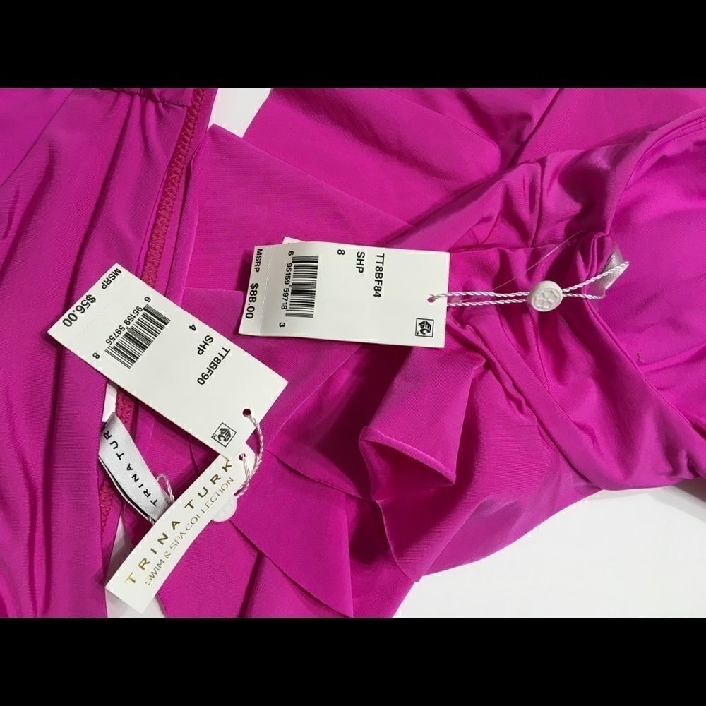 Trina Turk Pink Solids Tankini. NWT - Picture 5 of 7